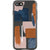 Rust Rose Navy Abstract Clear Phone Case for your iPhone SE (2020/2022) exclusively at The Urban Flair