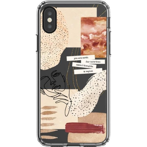 iPhone X/XS The Rust Terracotta Collage Clear Phone Case - The Urban Flair