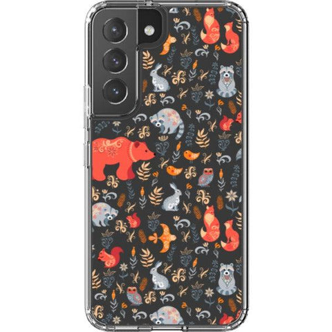 Scandinavian Woodland Animals Clear Phone Case Galaxy S22 exclusively offered by The Urban Flair