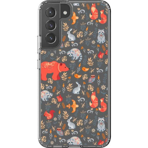 Scandinavian Woodland Animals Clear Phone Case Galaxy S22 Plus exclusively offered by The Urban Flair