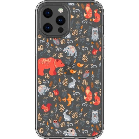 Scandinavian Woodland Animals Clear Phone Case by The Urban Flair