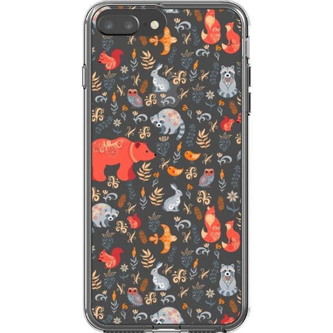 iPhone 7 Plus/8 Plus Scandinavian Woodland Animals Clear Phone Case - The Urban Flair