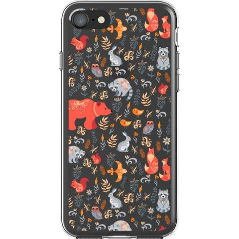iPhone 7/8/SE 2020 Scandinavian Woodland Animals Clear Phone Case - The Urban Flair