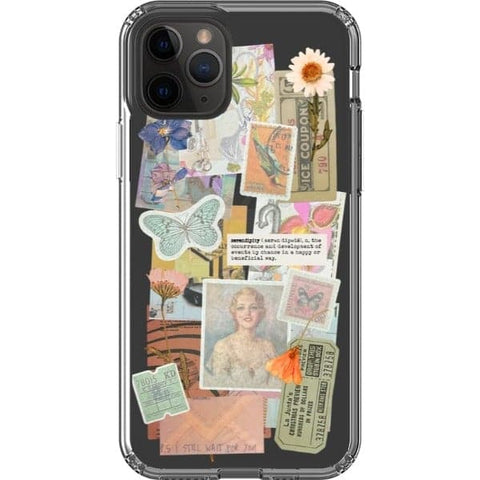 iPhone 11 Pro Serendipity Scraps Collage Clear Phone Case - The Urban Flair