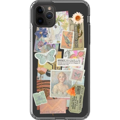 iPhone 11 Pro Max Serendipity Scraps Collage Clear Phone Case - The Urban Flair