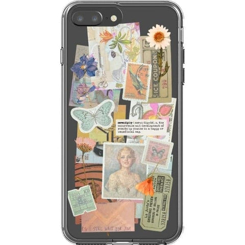 iPhone 7 Plus/8 Plus Serendipity Scraps Collage Clear Phone Case - The Urban Flair