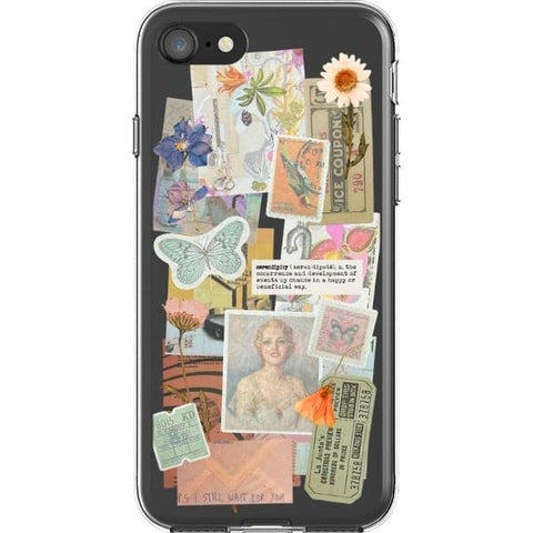 iPhone 7/8/SE 2020 Serendipity Scraps Collage Clear Phone Case - The Urban Flair