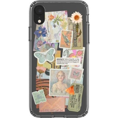 iPhone XS Max Serendipity Scraps Collage Clear Phone Case - The Urban Flair