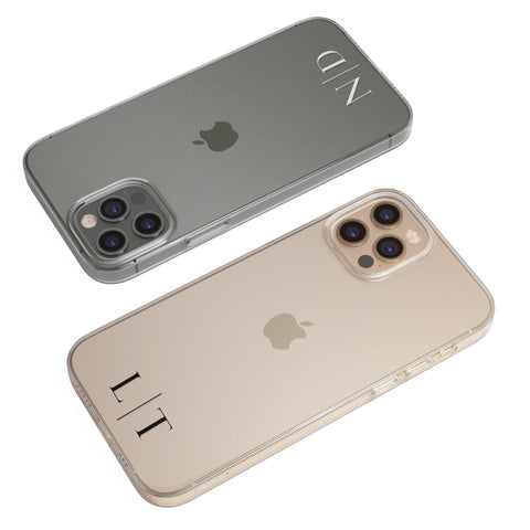 Simple Monogram Clear Phone Case | For iPhone, Samsung Galaxy & Note | Minimal Initial Gift For Him or Her