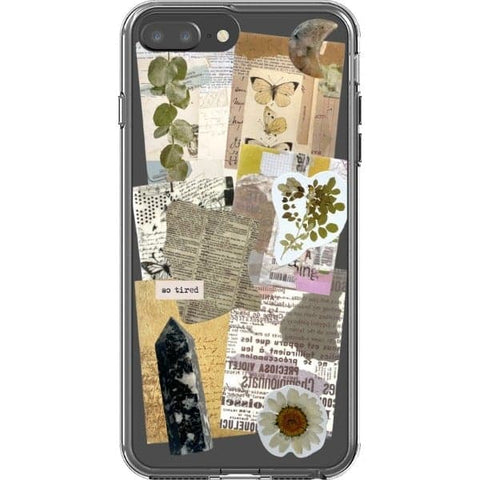iPhone 7 Plus/8 Plus So Tired Scraps Collage Clear Phone Case - The Urban Flair