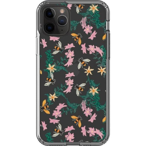 iPhone 11 Pro Stitched Bees Clear Phone Case - The Urban Flair