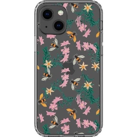 iPhone 13 Stitched Bees Clear Phone Case - The Urban Flair