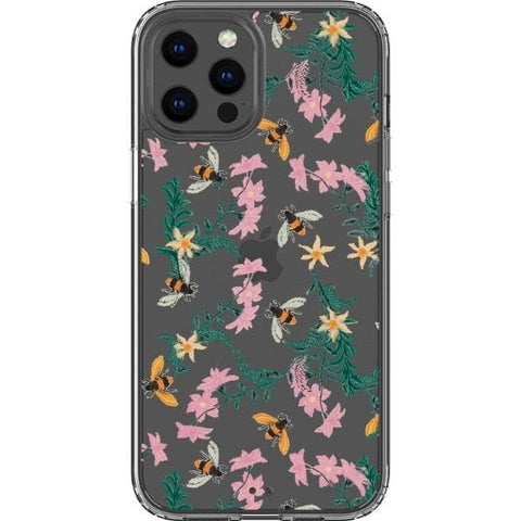 iPhone 13 Pro Max Stitched Bees Clear Phone Case - The Urban Flair