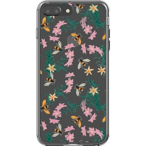 iPhone 7 Plus/8 Plus Stitched Bees Clear Phone Case - The Urban Flair