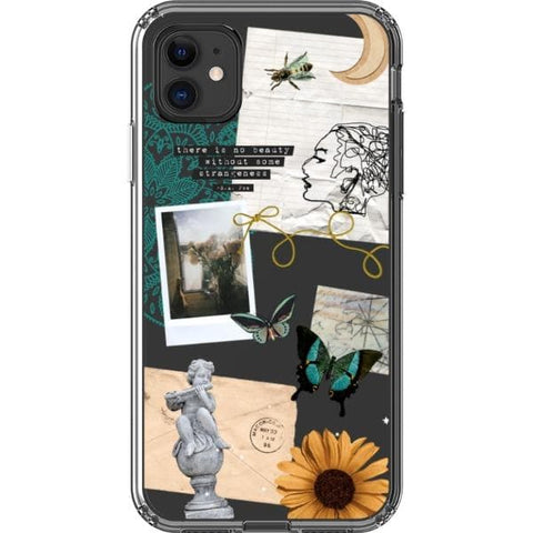 iPhone 11 Strange Abstract Clippings Clear Phone Case - The Urban Flair