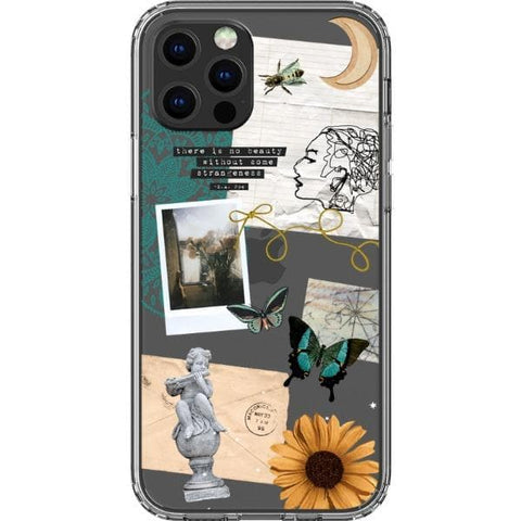 iPhone 12 Pro Strange Abstract Clippings Clear Phone Case - The Urban Flair