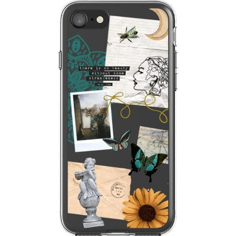 iPhone 7/8/SE 2020 Strange Abstract Clippings Clear Phone Case - The Urban Flair