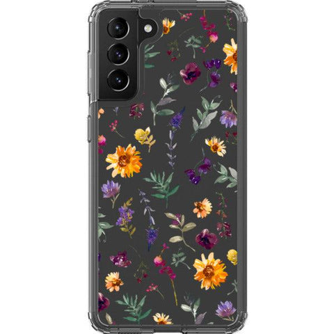 Sunflowers & Wild Flowers Clear Phone Case Galaxy S21 Plus exclusively offered by The Urban Flair