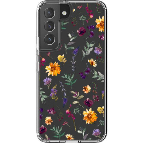 Sunflowers & Wild Flowers Clear Phone Case Galaxy S22 exclusively offered by The Urban Flair