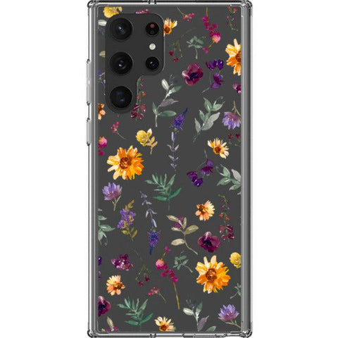 Sunflowers & Wild Flowers Clear Phone Case Galaxy S22 Ultra exclusively offered by The Urban Flair