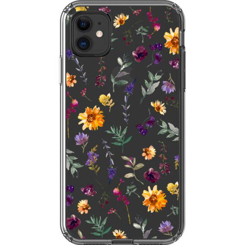 Sunflowers & Wild Flowers Clear Phone Case iPhone 11 exclusively offered by The Urban Flair