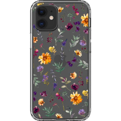 Sunflowers & Wild Flowers Clear Phone Case iPhone 12 Mini exclusively offered by The Urban Flair