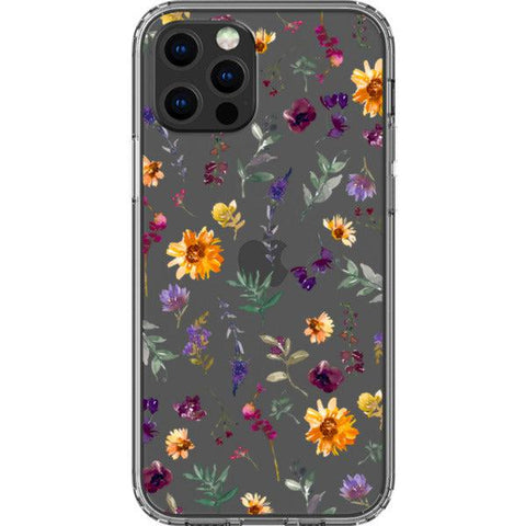 Sunflowers & Wild Flowers Clear Phone Case iPhone 12 Pro exclusively offered by The Urban Flair