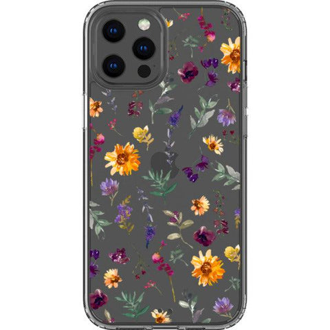 Sunflowers & Wild Flowers Clear Phone Case iPhone 12 Pro Max exclusively offered by The Urban Flair