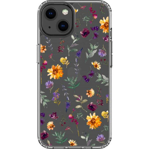 Sunflowers & Wild Flowers Clear Phone Case iPhone 13 exclusively offered by The Urban Flair