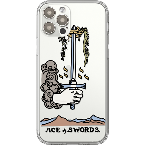 Shop The Tarot Card Illustration Clear Phone Cases Exclusively at The Urban Flair - Trendy Aesthetic Covers Available for Apple iPhone and Samsung Galaxy Devices
