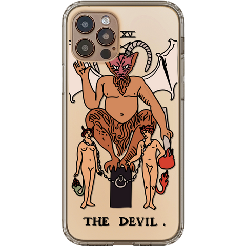 Shop The Tarot Card Illustration Clear Phone Cases Exclusively at The Urban Flair - Trendy Aesthetic Covers Available for Apple iPhone and Samsung Galaxy Devices