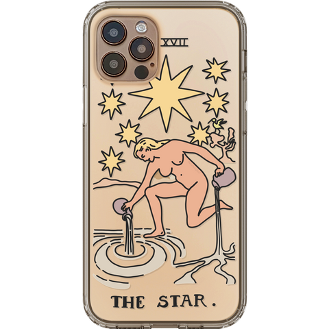 Shop The Tarot Card Illustration Clear Phone Cases Exclusively at The Urban Flair - Trendy Aesthetic Covers Available for Apple iPhone and Samsung Galaxy Devices