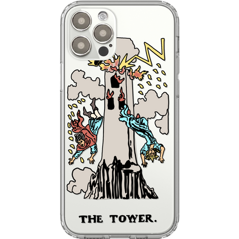 Shop The Tarot Card Illustration Clear Phone Cases Exclusively at The Urban Flair - Trendy Aesthetic Covers Available for Apple iPhone and Samsung Galaxy Devices