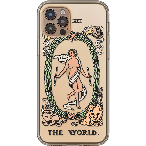 Shop The Tarot Card Illustration Clear Phone Cases Exclusively at The Urban Flair - Trendy Aesthetic Covers Available for Apple iPhone and Samsung Galaxy Devices
