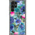 Teal Watercolor Flowers Clear Phone Case Galaxy S22 Ultra exclusively offered by The Urban Flair