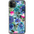 Teal Watercolor Flowers Clear Phone Case iPhone 11 Pro Max exclusively offered by The Urban Flair