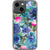 Teal Watercolor Flowers Clear Phone Case iPhone 13 Mini exclusively offered by The Urban Flair