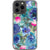 Teal Watercolor Flowers Clear Phone Case iPhone 13 Pro Max exclusively offered by The Urban Flair