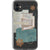 iPhone 11 Teal Winter Scraps Collage Clear Phone Case - The Urban Flair