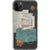 iPhone 11 Pro Max Teal Winter Scraps Collage Clear Phone Case - The Urban Flair