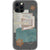 iPhone 12 Pro Teal Winter Scraps Collage Clear Phone Case - The Urban Flair
