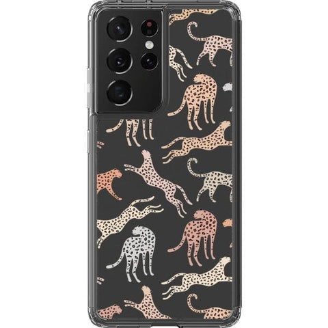 Galaxy S21 Ultra Trendy Pale Leopard Clear Phone Case - The Urban Flair