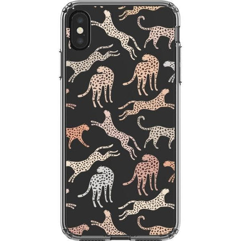 iPhone XS Max Trendy Pale Leopard Clear Phone Case - The Urban Flair