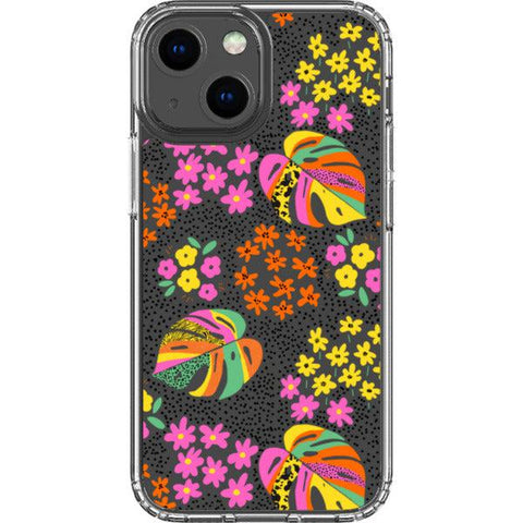 Tropical Doodles Clear Phone Case iPhone 13 Mini exclusively offered by The Urban Flair