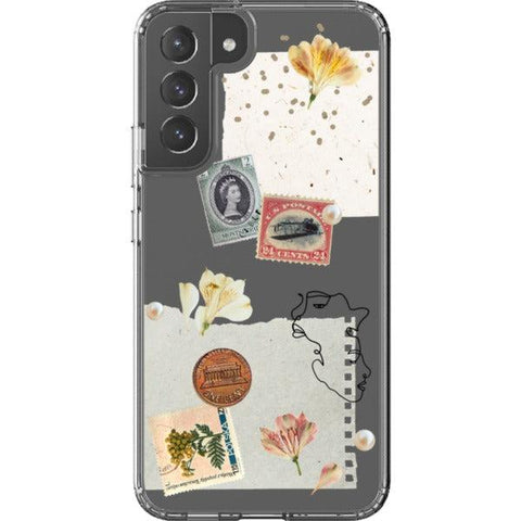 Vintage Aesthetic Scraps Clear Phone Case for your Galaxy S22 Plus exclusively at The Urban Flair