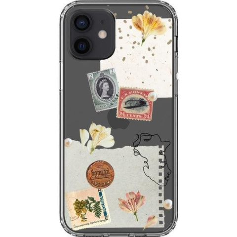 Vintage Aesthetic Scraps Clear Phone Case for your iPhone 12 exclusively at The Urban Flair