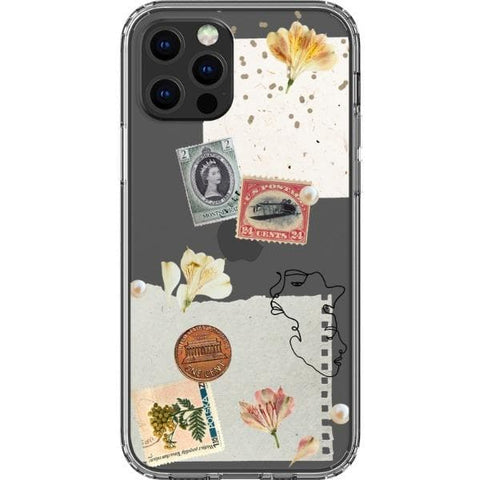 Vintage Aesthetic Scraps Clear Phone Case for your iPhone 12 Pro exclusively at The Urban Flair