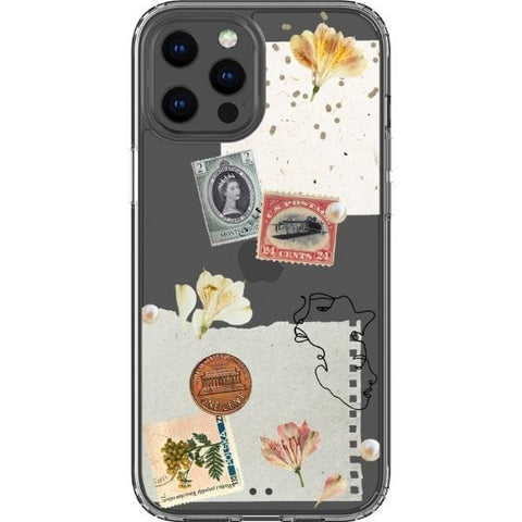 Vintage Aesthetic Scraps Clear Phone Case for your iPhone 12 Pro Max exclusively at The Urban Flair