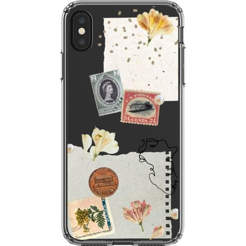 Vintage Aesthetic Scraps Clear Phone Case for your iPhone XS Max exclusively at The Urban Flair