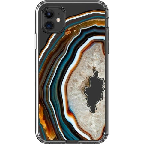 Warm Geode Clear Phone Case for your iPhone 11 exclusively at The Urban Flair